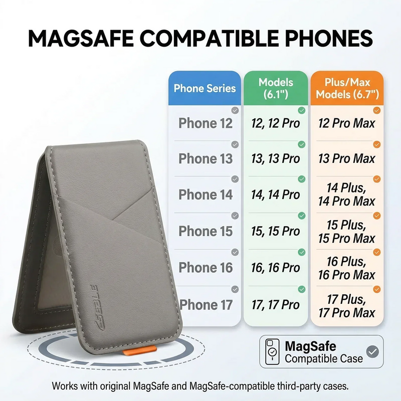 Veynoor Luxury Leather MagSafe Card Holder