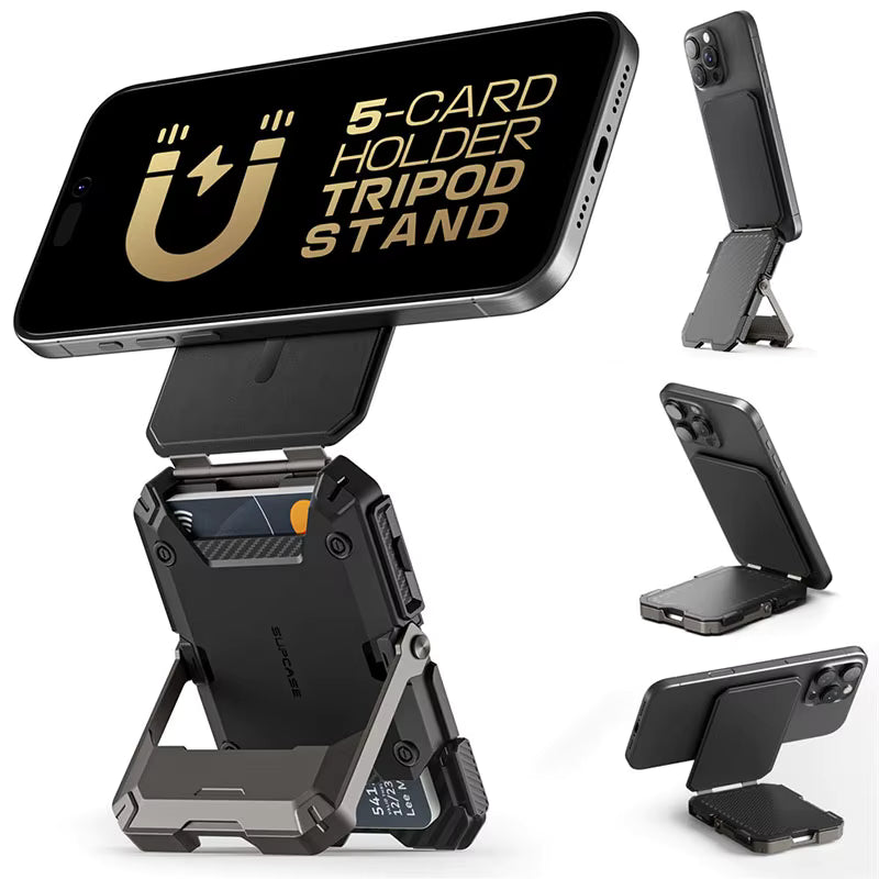 Veynoor MagSafe 2-in-1 Magnetic Phone Stand Wallet – Adjustable Tripod